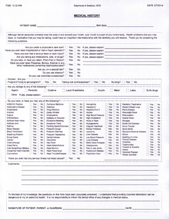 Click the image to download the medical history form